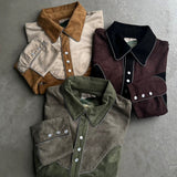 西方桃子皮襯衫夾克