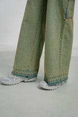 畫家寬耀斑牛仔布