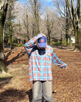 網狀ombre止回襯衫