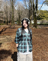 網狀ombre止回襯衫