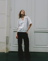 ss military pocket sheer shirt