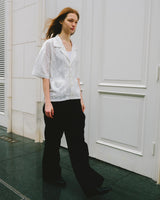 ss military pocket sheer shirt