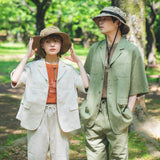 linen half sleeve jacket