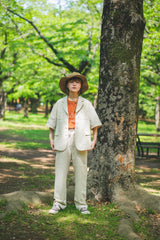 linen half sleeve jacket