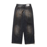 vintage double knee wash denim