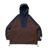 切換尼龍半拉鍊連帽衫