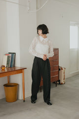 UA Jacquard collared shirt blouse