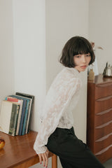 UA Jacquard collared shirt blouse