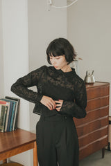 UA Jacquard collared shirt blouse