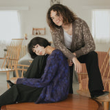 shaggy gradation knit cardigan