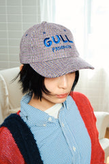 チェック柄のひきこもりcap