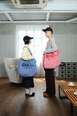 毛足の長いギンガムチェックのひきこもりbag