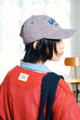 チェック柄のひきこもりcap