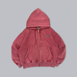 CMT ruler rhinestone zip hoodie