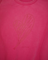 心形印花圆领卫衣