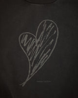 心形印花圆领卫衣