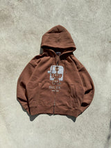 Boxy ruler front zip hoodie