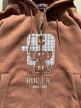 Boxy ruler front zip hoodie