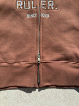 Boxy ruler front zip hoodie