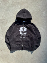 Boxy ruler front zip hoodie