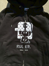 Boxy ruler front zip hoodie