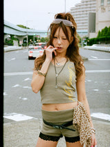 Ninety Girl Lace Micro Shorts