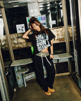 Contrast Rib Waist Straight Pants