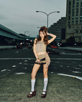 Ninety Girl Lace Micro Shorts