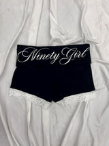 Ninety Girl Lace Micro Shorts