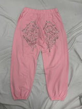 Ninety Girl Sequined Feather Logo Sweat pants