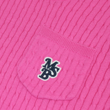 MSB 패치 로고 케이블 니트 탑