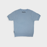 MSB 패치 로고 케이블 니트 탑