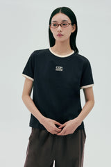(Women) CGP Small Square Logo Ringer Short Sleeve T-Shirt CBEUWTS017