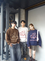 손 그리기 통치자 니트