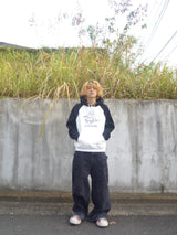 Hand drawing ruler raglan hoodie