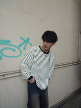 Doodle logo border long tee