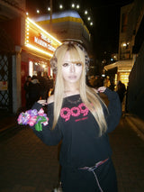 OG 로고 발렌타인 오프숄더 스웨트