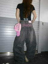 Ninety Girl Logo Buggy 牛仔裤