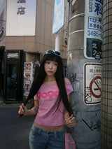 OG Logo Off Shoulder Glitter Tee