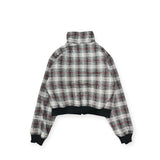 reversible check pattern zip stand