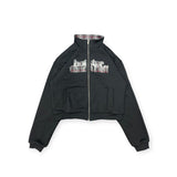 reversible check pattern zip stand