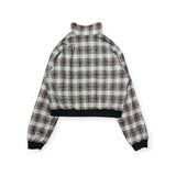 reversible check pattern zip stand