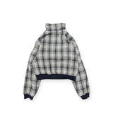 reversible check pattern zip stand