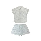 puff sleeve shirt set