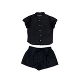 puff sleeve shirt set