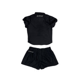 puff sleeve shirt set