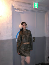 Cropped Fake Leather Jacket