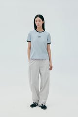 (Women) CGP Small Square Logo Ringer Short Sleeve T-Shirt CBEUWTS017