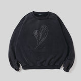 HEART PRINTED CREWNECK SWEAT