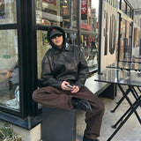 Multiple Chucks Fake Leather Jacket